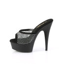 Pleaser DELIGHT-601-6RM - Black Faux Suede