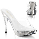 Fabulicious ELEGANT-401 - Clear/Silver