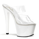 Pleaser SKY-302 - Clear/White