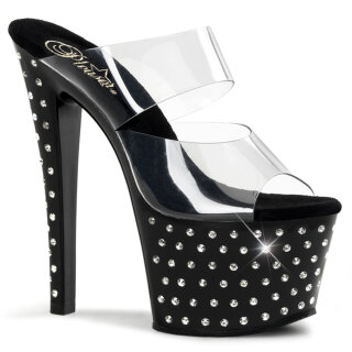 Pleaser STARDUST-702 - Black/Clear