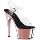 Pleaser ADORE-708 - Black / Rose Gold