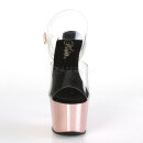 Pleaser ADORE-708 - Black / Rose Gold