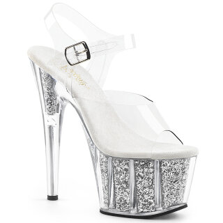 Pleaser ADORE-708G - Silber Glitter