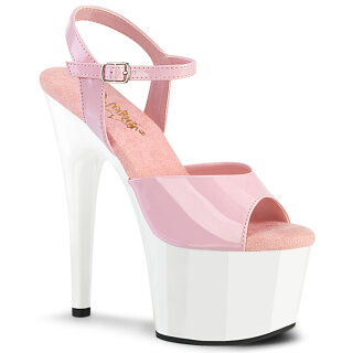 Pleaser ADORE-709 - Baby Pink/White