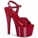 Pleaser ADORE-709GP - Glitter Ruby Red