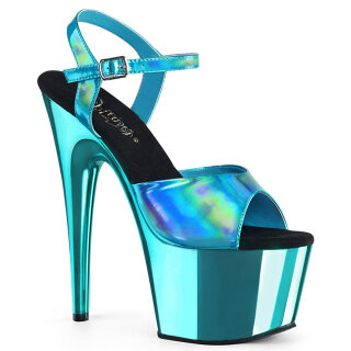 Pleaser ADORE-709HGCH - Turquoise Chrome