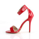 Pleaser AMUSE-10 - Patent Red