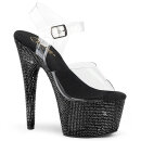 Pleaser BEJEWELED-708DM-Black/Clear