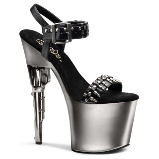 Pleaser BONDGIRL-712 - Black/Silver