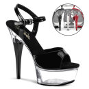 Pleaser CAPTIVA-609 - Black/Clear