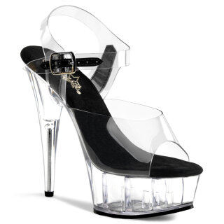 Pleaser DELIGHT-608 - Clear/Black