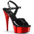 Pleaser DELIGHT-609 - Schwarz/Rot Chrom