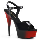 Pleaser DELIGHT-609BR - Patent Black/Red