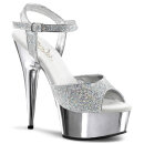 Pleaser DELIGHT-609G - Silver Glitter