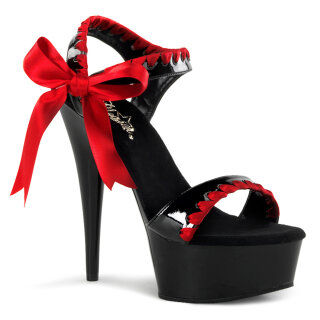 Pleaser DELIGHT-615 - Red/Black