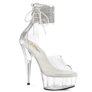 Pleaser DELIGHT-624RS - White/Clear