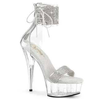 Pleaser DELIGHT-627RS - White/Clear