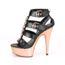 Pleaser DELIGHT-658 - Black/Rose Gold