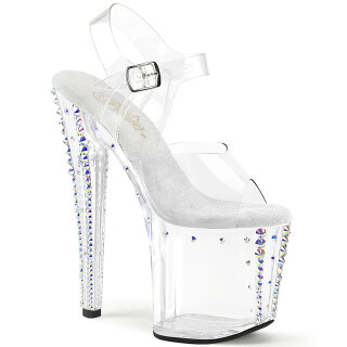 Pleaser ENCHANT-708RS-02 - White/Clear