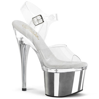 Pleaser ESTEEM-708 - Silver Chrome