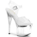 Pleaser ESTEEM-708 - Clear/Chrome