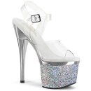 Pleaser ESTEEM-708CHLG - Clear / Silver