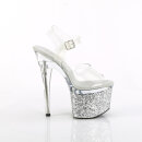 Pleaser ESTEEM-708LG - Clear / Silver