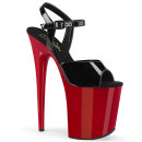 Pleaser FLAMINGO-809 - Patent Black/Red