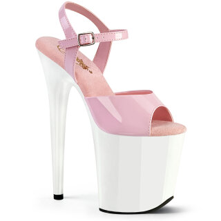 Pleaser FLAMINGO-809 - Baby Pink/White