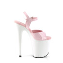 Pleaser FLAMINGO-809 - Baby Pink/Wei&szlig;