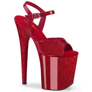 Pleaser FLAMINGO-809GP - Glitter Ruby Red