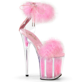 Pleaser FLAMINGO-824F - Clear/Baby Pink