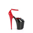 Pleaser FLAMINGO-868 - Patent Black/Red