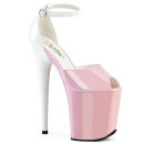 Pleaser FLAMINGO-868 - Patent Baby Pink/White