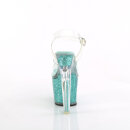 Pleaser LOVESICK-708SG - Clear/Aqua