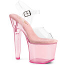 Pleaser LOVESICK-708T - Clear/Baby Pink