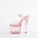 Pleaser LOVESICK-708T - Clear/Baby Pink