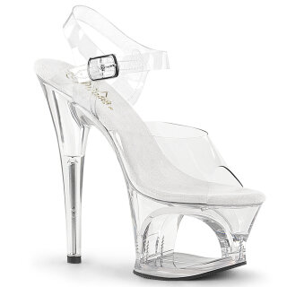 Pleaser MOON-708 - White/Clear