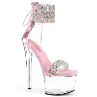 Pleaser PASSION-727RS - Baby Pink/Clear