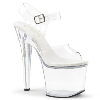 Pleaser RADIANT-708 - White/Clear