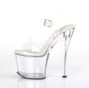 Pleaser RADIANT-708 - White/Clear