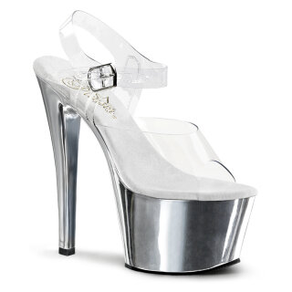 Pleaser SKY-308 - Silver Chrome