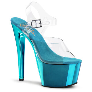 Pleaser SKY-308 - Turquoise Chrome