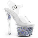 Pleaser SKY-308GF - Clear/Silver