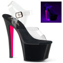 Pleaser SKY-308TT - Black/Neon Pink