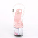 Pleaser SKY-308WHG - Clear/Pink