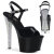 Pleaser SKY-309CHRS - Black/Silver