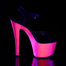 Pleaser SKY-309UVLG - Black/Neon Pink