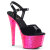 Pleaser SKY-309UVLG - Black/Neon Pink