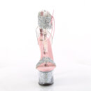 Pleaser SKY-327RSI - Silver/Baby Pink